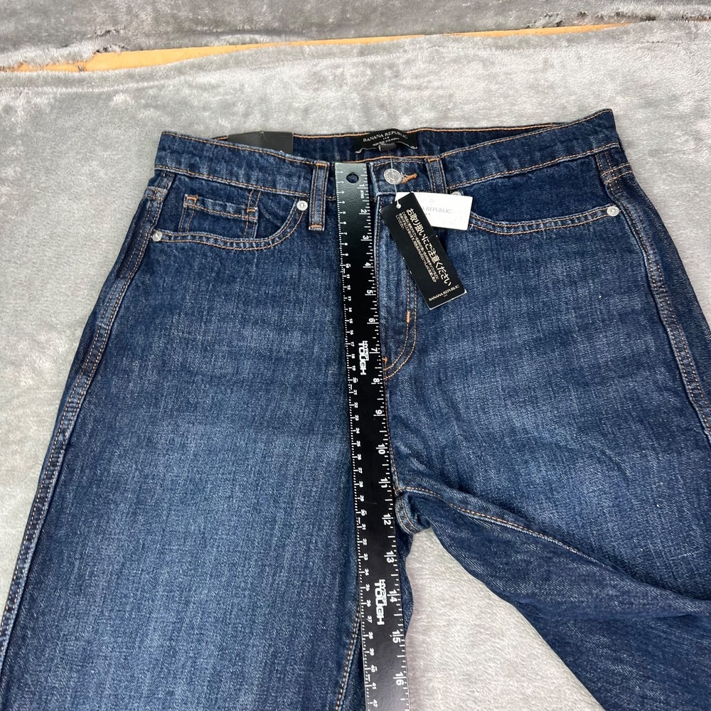 Banana Republic Jeans Womens 30 Blue High Rise Curvy Straight‎ Leg Dark Wash NWT - Picture 9 of 16